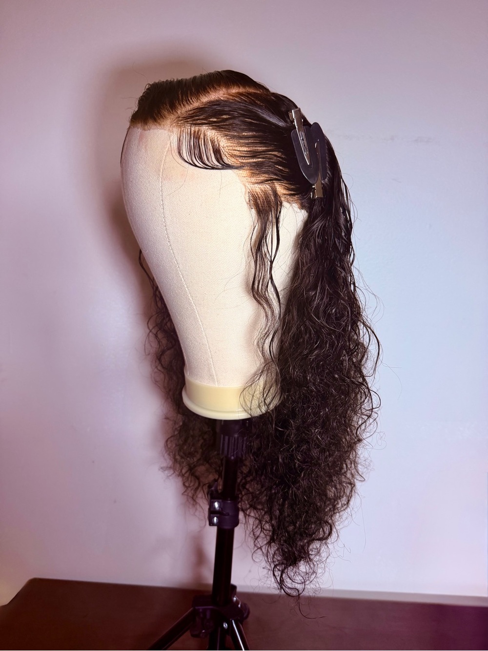 Custom 24” Human Hair Lace Front Wig – Ready to Wear